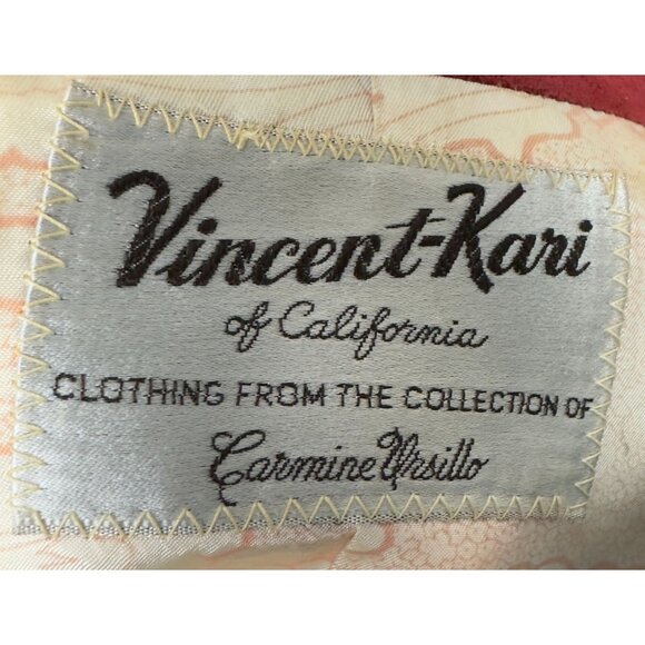 Vincent Kari Carmine Ursello Blazer Coll Suede Jacket Women S/M Colorblock - Picture 5 of 8